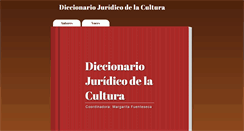 Desktop Screenshot of diccionario-juridico-cultura.com